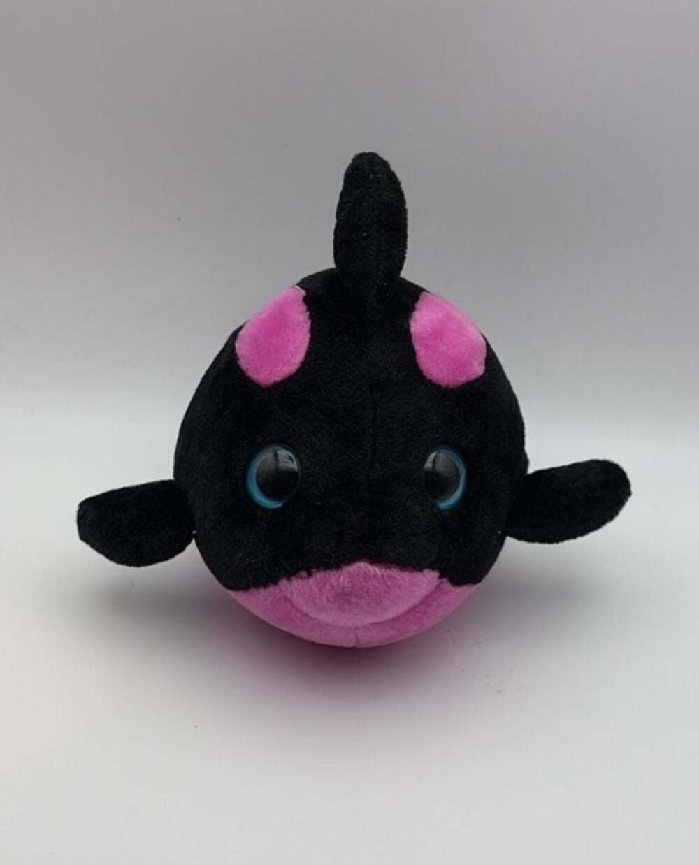 The Petting Zoo Bubble Zoo Pink and Black Orca Whale Plush